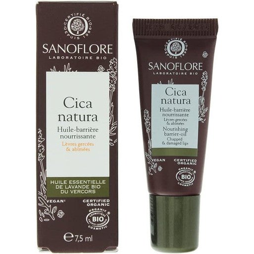 Sanoflore Cica Natura Nourishing Barrier-Oil for Chapped and Damgaged Lips 7.5ml
