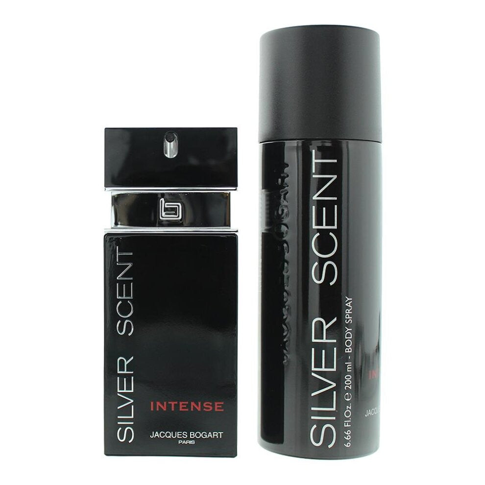 Jacques Bogart Silver Scent Intense Gift Set 100ml EDT + 200ml Body Spray