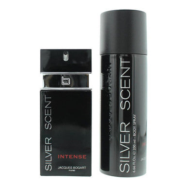 Jacques Bogart Silver Scent Intense Gift Set 100ml EDT + 200ml Body Spray