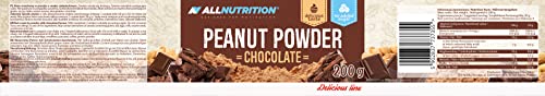ALLNUTRITION Sugar Free Peanut Powder - Low Fat Peanut Butter - No Sugar Peanut Cream with 50% Protein - Low Calorie Sweets - No Palm Oil - Vegan and Keto Friendly - 200g Chocolate