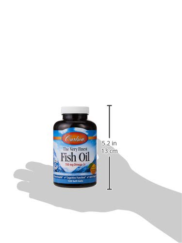 Carlson Labs The Very Finest Fish Oil - 700mg Omega-3s - Natural Orange - 120 + 30 softgels