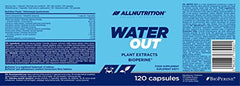 ALLNUTRITION Water Out Food Supplement to Remove Excess Water - Natural detoxification and Weight Loss with Plant extracts Bioperine 120 Capsules