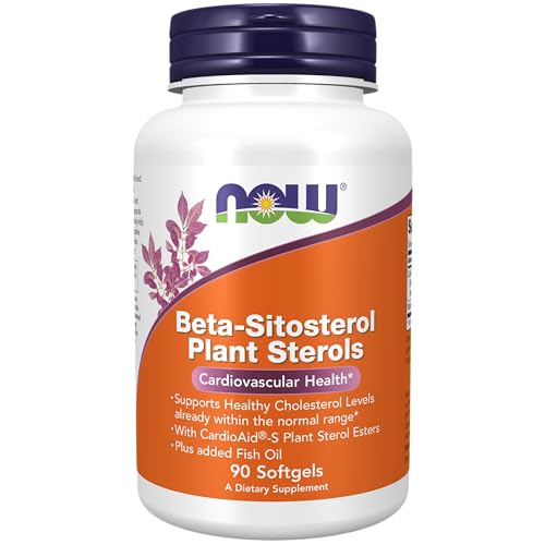NOW Supplements, Beta-Sitosterol Plant Sterols with CardioAid®-S Plant Sterol Esters and Added Fish Oil, 90 Softgels