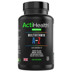 ActiHealth Multi-Vitamin A-Z for Men and Women | 35 Tablets | 21 Vitamins & Minerals | Immunity Booster | Energy Release | Metabolism Support | Vegan | Halal | for Adults | 1-a-Day | Easy to Swallow
