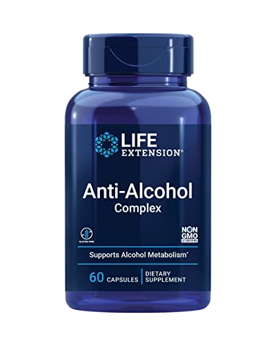 Life Extension Anti-Alcohol Complex - Supplement for Liver Health Support and Better Mornings After Drink - Gluten-Free, Non-GMO, Vegetarian