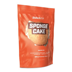 BioTechUSA Sponge Cake Baking Mix, Gluten and Lactose-Free Sponge Cake Baking Mix with Added Fibre, hydrolysed Protein, Rice Flour, Oat Flour and erythritol, 600 g