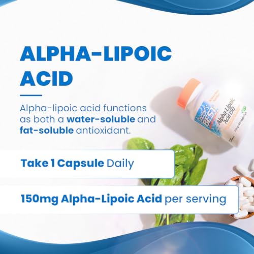 Doctor's Best Alpha-Lipoic Acid 150, Helps Support Glucose Metabolism and Regenerate Antioxidants* Non-GMO, Gluten Free, Vegan, Soy Free, 150mg, 120 Veggie Caps - Sense42 Beauty and Health