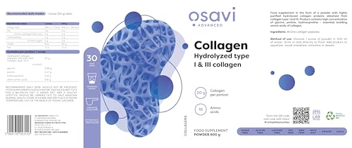 Osavi Collagen Peptides - Hydrolyzed Type 1 & 3-600g