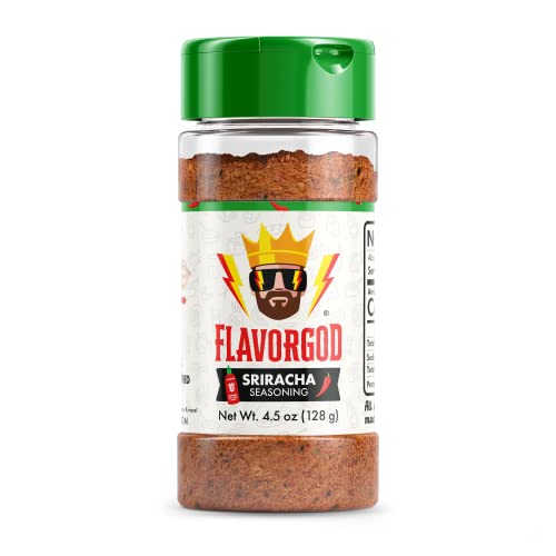 Flavor God Seasonings - Sriracha, Gluten Free, Low Sodium, Paleo, Vegan, 4.5 oz