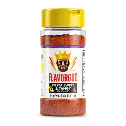 Fiesta Sweet & Tangy Seasoning Mix by Flavor God - Premium All Natural & Healthy Spice Blend for Salad, Pasta, Chicken & Seafood - Kosher, Low Sodium, Dairy- Free, Vegan & Keto Friendly