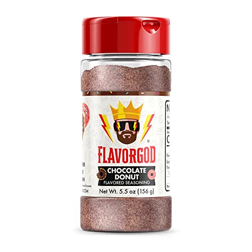 Chocolate Donut Topper Seasoning Mix by Flavor God - Premium All Natural & Healthy Spice Blend for Ice Cream, Donuts, Coffee, Cookies & Snacks - Kosher, Low Sodium, Dairy-Free & Gluten-Free