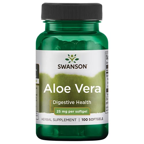 Swanson Aloe Vera 25 Milligrams 100 Sgels - Sense42 Beauty and Health