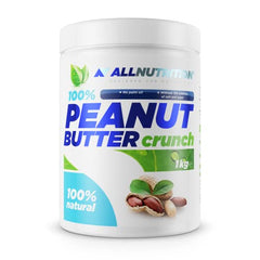 ALLNUTRITION Peanut Cream - Sugar Free Peanut Butter - Crunchy Peanut Butter - 100% Roasted Peanuts - Vegan Spread - Low Calorie Sweets - Healthy Snack - 1000g