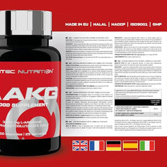 Scitec Nutrition AAKG - Advanced Formula with 3200 mg L-Arginine Alpha-Ketoglutarate - Pre-Workout Capsules for Athletes - 100 Capsules - Sense42 Beauty and Health