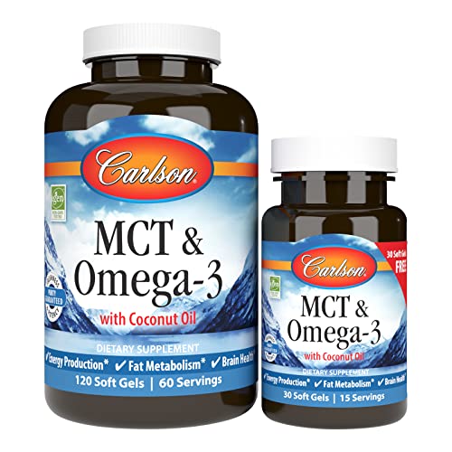 Carlson Labs MCT & Omega-3 - 120 + 30 softgels