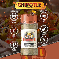 Chipotle Seasoning Mix by Flavor God - Premium All Natural & Healthy Spice Blend for Grilling Chicken, Beef, Seafood, Vegetables, Salad, Tacos, Pizza, & Pasta - Kosher, Gluten-Free
