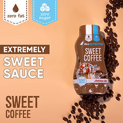 ALLNUTRITION Sweet Sauce - Sugar Free Sweet Syrup for Fit Desserts, Pancakes, Waffles - Zero Fat Creamy Sauce - Low Calorie Sweets - Healthy Snacks - 500ml - Sweet Coffee
