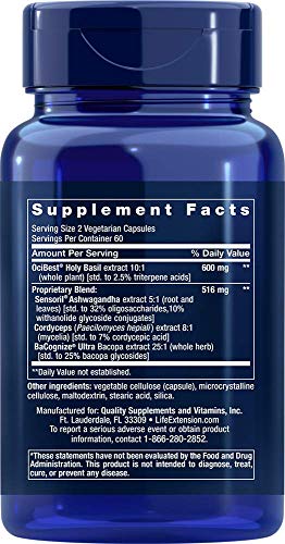 Life Extension Adrenal Energy Formula, 120 Vegetarian Capsules - Sense42 Beauty and Health