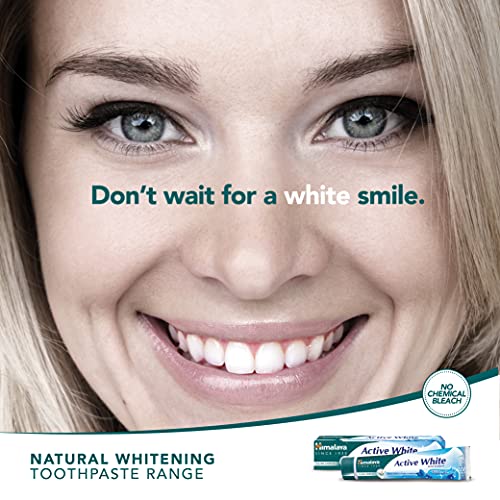 Himalaya Active White Fresh Gel Herbal Toothpaste, Teeth Whiter, Long-Lasting Fresh Breath, 75 ml