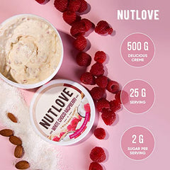 ALLNUTRITION Nutlove White Choco Raspberry Chocolate Spread - Sugar Free White Chocolate Spread - White Crunch Spread - Great for Low Calorie Sweets - Healthy Snacks - 500g