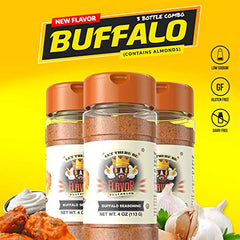 Buffalo Seasoning Mix by Flavor God - Premium All Natural & Healthy Spice Blend for Grilling Chicken, Beef, Seafood, Vegetables, Hot Wings, French Fries & Cauliflower - Kosher, Gluten-Free