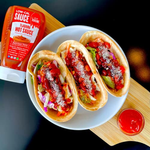 Fit Cuisine Low-Cal Sauce 425ml - Low Calorie, Gluten Free, No Added Sugar, 0 Fat, Keto, Vegan. for Dipping, Dressing, Cooking, Marinading. Gym & Fitness, Weight Loss, LowCarb Diet (Peri-Peri Sauce)