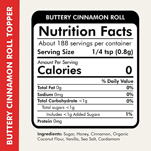 Buttery Cinnamon Roll Seasoning Topper Mix by Flavor God - Premium All Natural & Healthy Topper Blend for Donuts, Bread, Oatmeal, Pancakes, Breakfast Sandwiches, Fruit, Ice Cream & Coffee