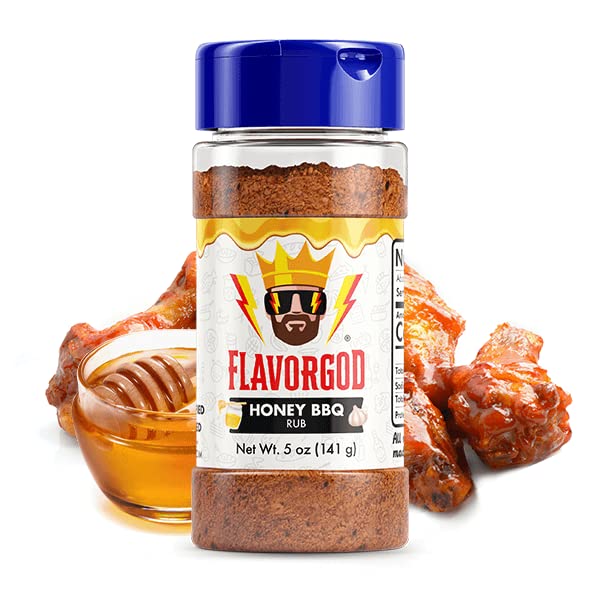 Flavor God Seasonings, Gluten Free, Low Sodium, Paleo, Vegan, Honey BBQ Seasoning, 5 oz