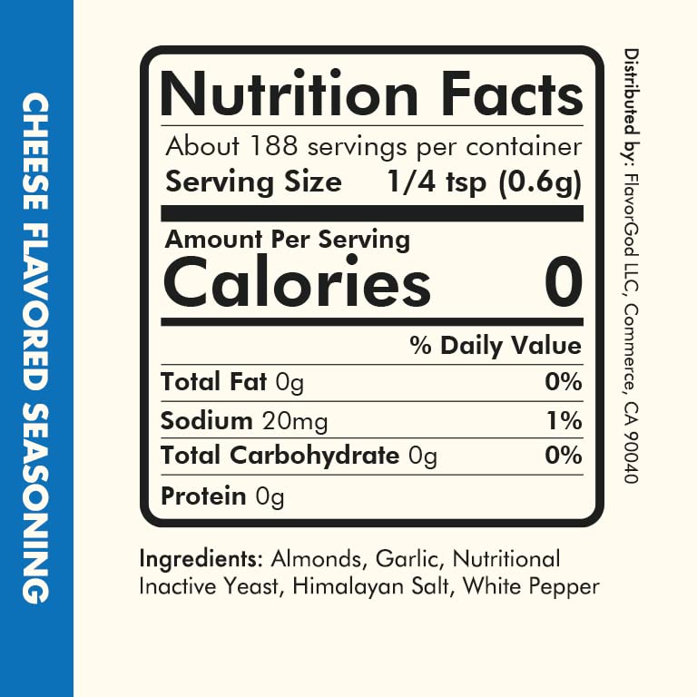 Flavor God Seasoning, 113 g, Cheese Flavour - Sense42 Beauty and Health