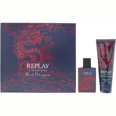 Replay Signature Red Dragon Gift Set 50ml EDT + 100ml Aftershave