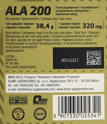 Olimp ALA 200 - Pack of 120 Capsules - Sense42 Beauty and Health
