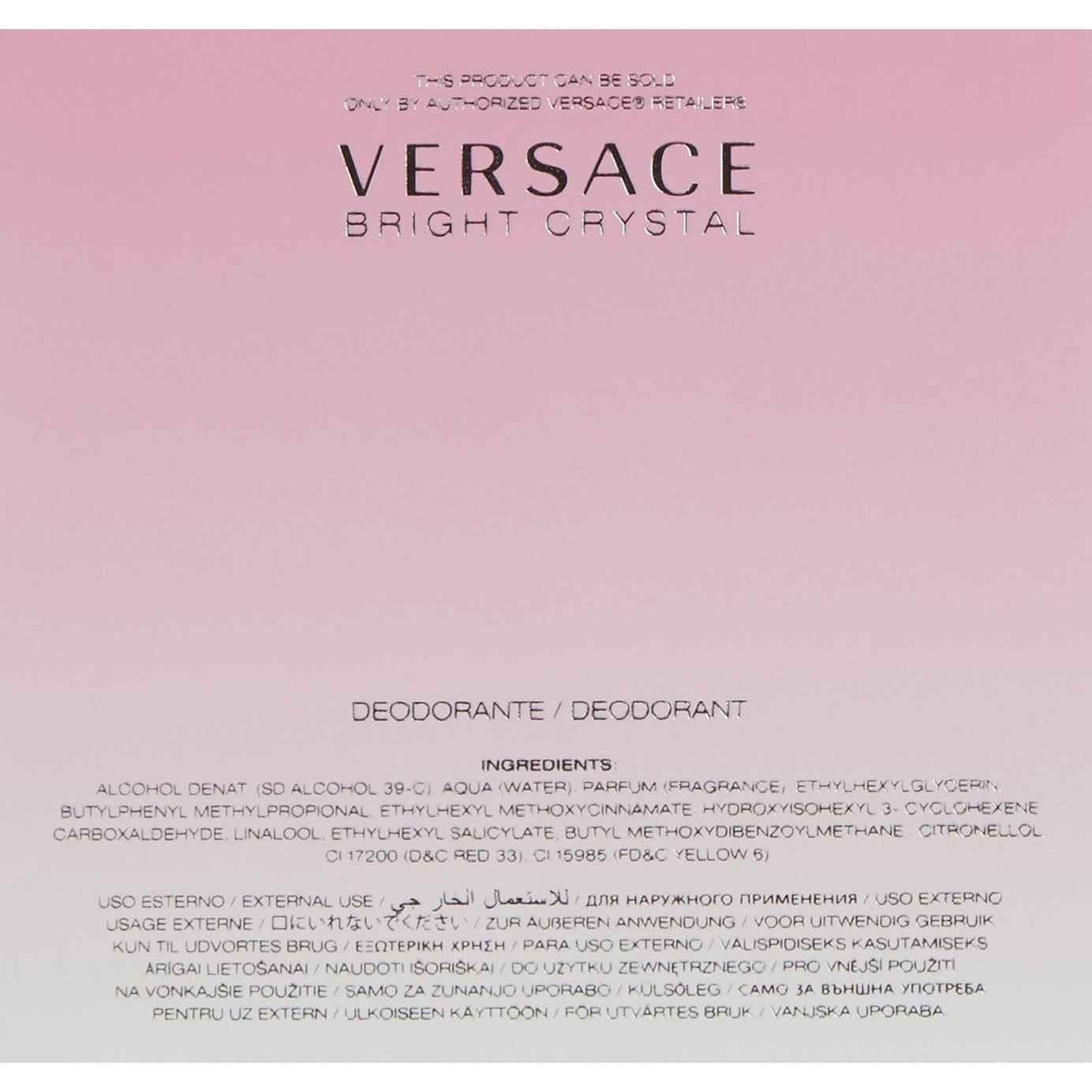 Versace Bright Crystal Deodorant Spray 50ml