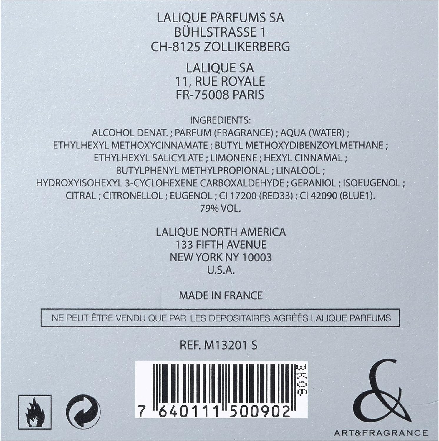 Lalique Encre Noire Sport Eau de Toilette 100ml Spray