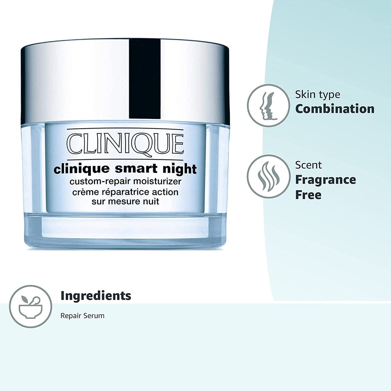 Clinique Smart Night Custom-Repair Moisturizer 50ml - Dry/Combination Skin