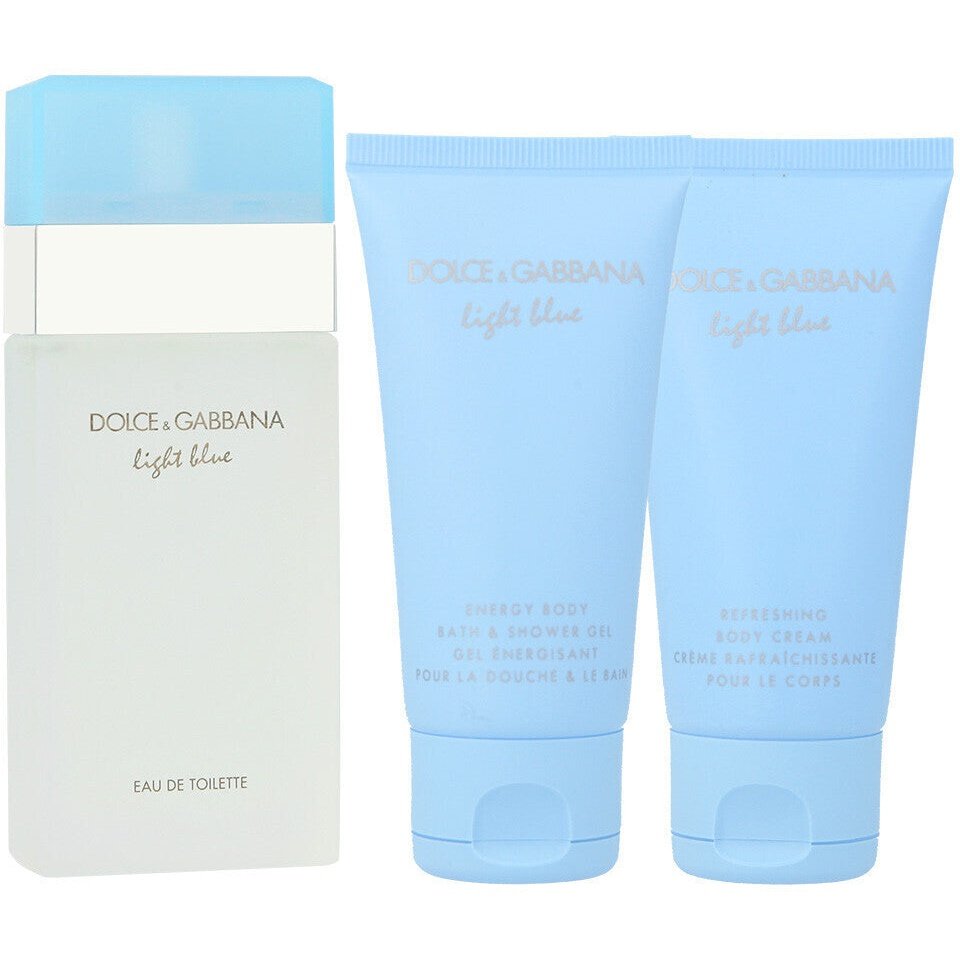 Dolce & Gabbana Light Blue Gift Set 50ml EDT + 50ml Body Cream + 50ml Shower Gel