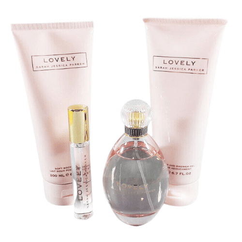 Sarah Jessica Parker Lovely Gift Set 100ml EDP + 200ml Shower Gel + 200ml Body Lotion + 15ml EDP