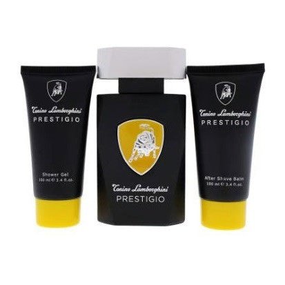 Lamborghini Prestigio Gift Set 125ml EDT Spray + 100ml Shower Gel + 100ml Aftershave Balm