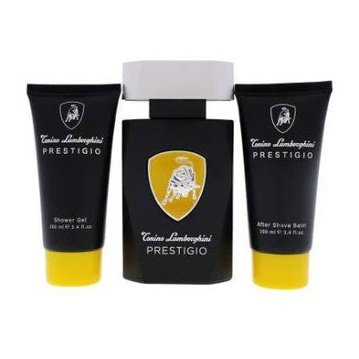 Lamborghini Prestigio Gift Set 125ml EDT Spray + 100ml Shower Gel + 100ml Aftershave Balm