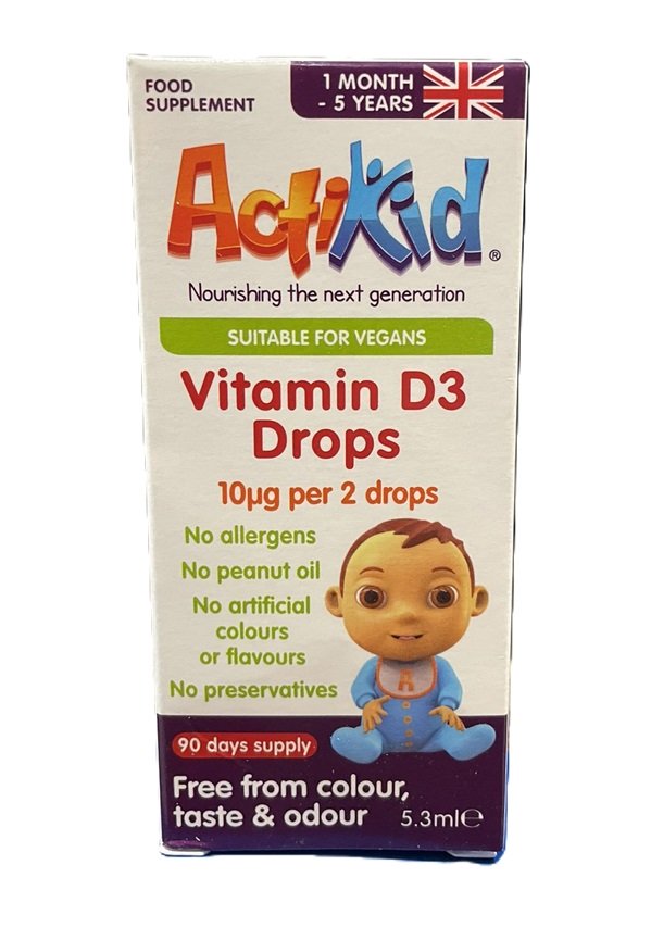 Vitamin D3 Drops, 10mcg - 5.3 ml.