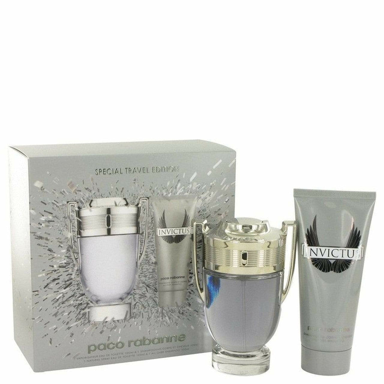 Paco Rabanne Invictus Gift Set 100ml EDT + 100ml All Over Shampoo
