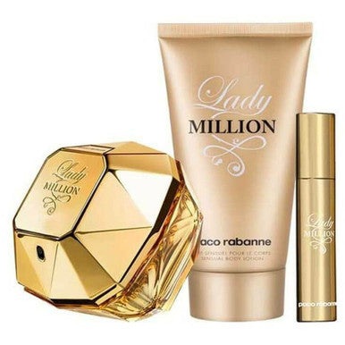 Paco Rabanne Lady Million Gift Set 80ml EDP + 10ml EDP + 100ml Body Lotion
