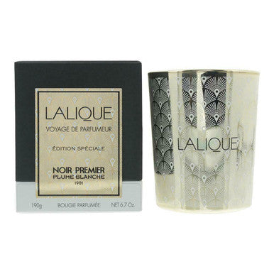 Lalique Candle 190g - Noir Premier Plume Blanche 1901