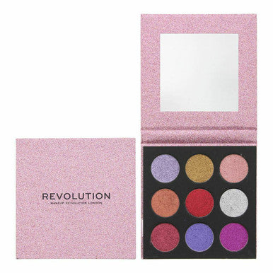 Makeup Revolution Pressed Glitter Eyeshadow Palette 9 x 1.5g - Diva