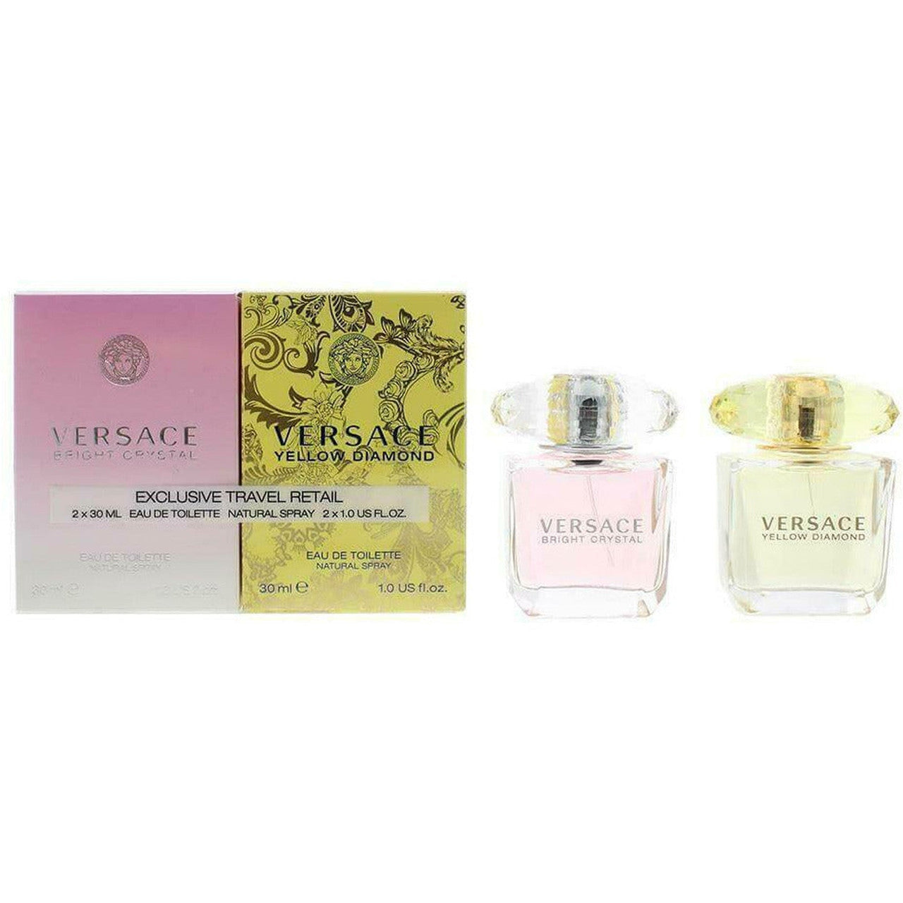 Versace Gift Set 30ml Yellow Diamond EDT + 30ml Bright Crystal EDT